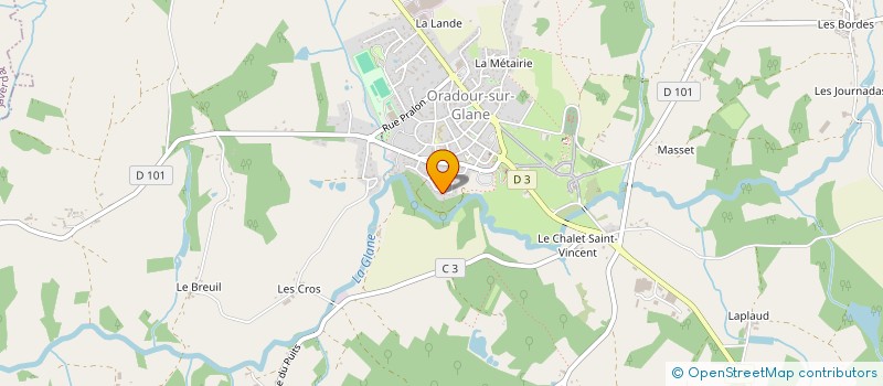 localisation de l'entreprise AD HOLDING à ORADOUR-SUR-GLANE