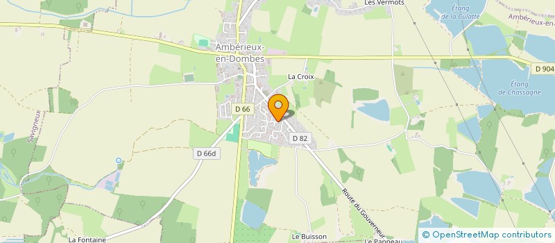 localisation de l'entreprise AD-IMMO à AMBERIEUX-EN-DOMBES