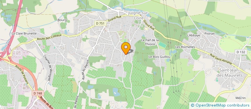 localisation de l'entreprise AD IMMO  LES GARENNES SUR LOIRE