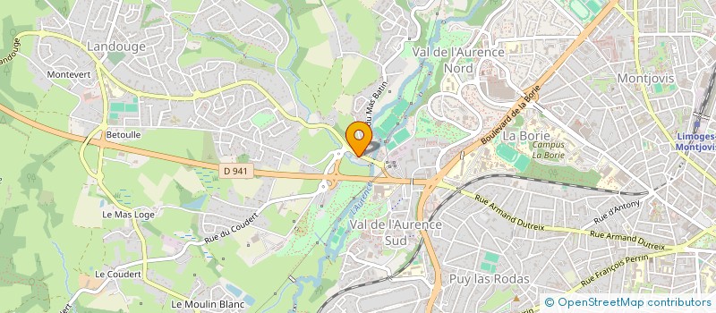 localisation de l'entreprise AD IMMOBILIER à LIMOGES