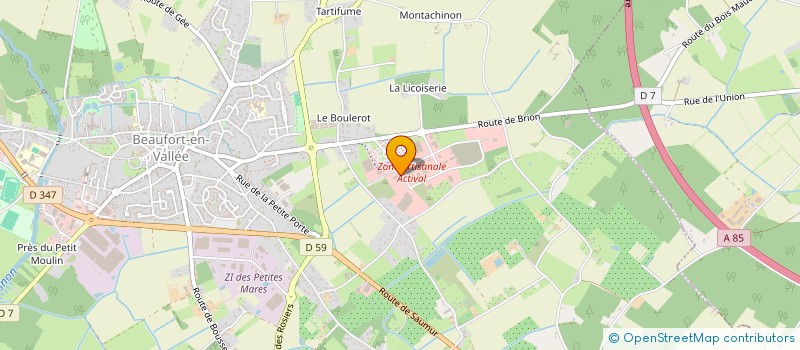 localisation de l'entreprise AD INVEST 49  BEAUFORT-EN-ANJOU