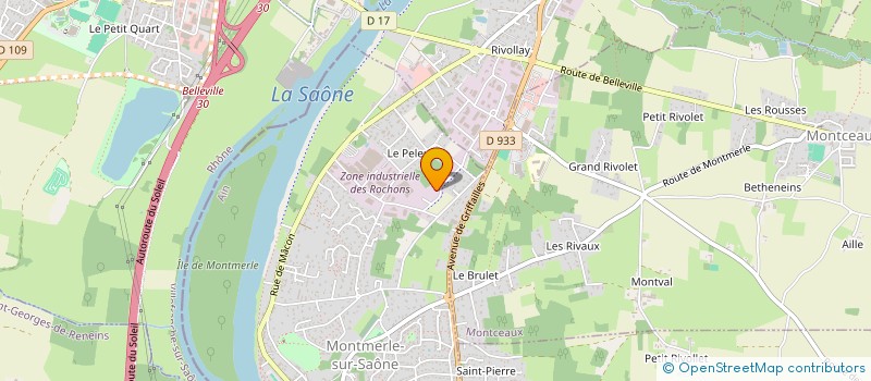 localisation de l'entreprise AD LYON GROUPE à MONTMERLE-SUR-SAONE