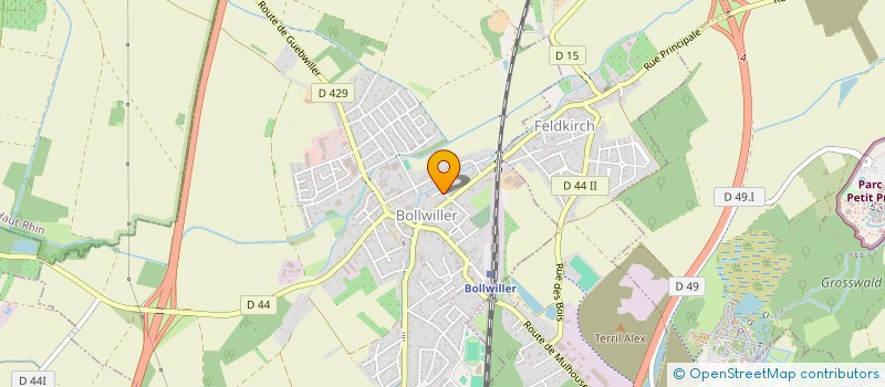 localisation de l'entreprise AD&MAT  BOLLWILLER