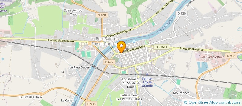 localisation de l'entreprise AD'OPTIC  SAINTE-FOY-LA-GRANDE