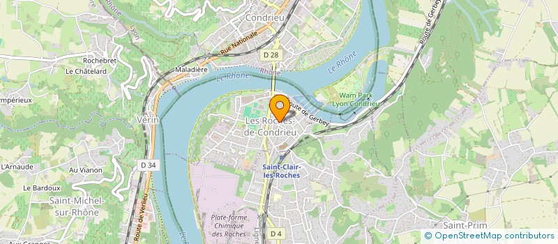 localisation de l'entreprise AD PARADISE  LES ROCHES-DE-CONDRIEU