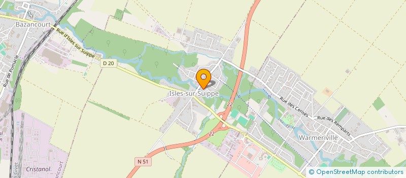 localisation de l'entreprise AD PEINTURE  ISLES-SUR-SUIPPE