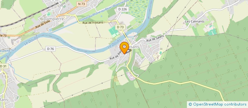 localisation de l'entreprise AD PEINTURE à FRAISANS