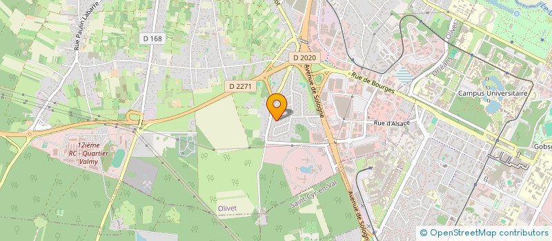 localisation de l'entreprise AD'QUAT TECHNOSCIENCE à OLIVET