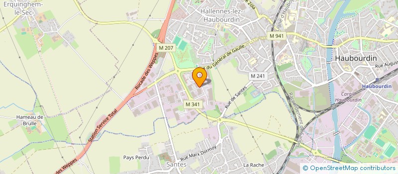 localisation de l'entreprise AD-TECH INGENIERIE  HALLENNES-LEZ-HAUBOURDIN