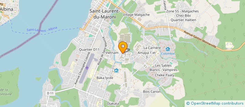 localisation de l'entreprise AD TERRASSEMENT à SAINT-LAURENT-DU-MARONI