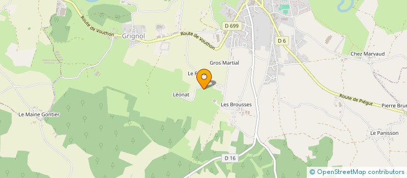 localisation de l'entreprise AD TP à MONTBRON