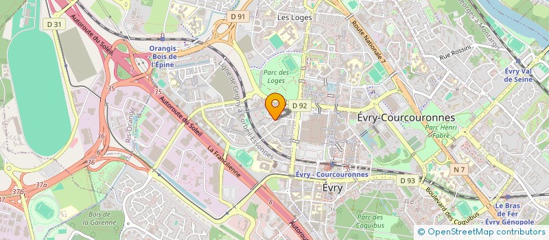 localisation de l'entreprise AD TRANSPORTS à EVRY-COURCOURONNES