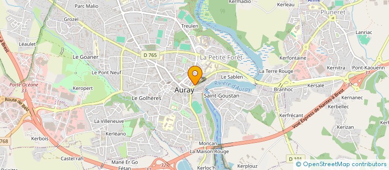 localisation de l'entreprise AD URBEM & ASSOCIES à AURAY