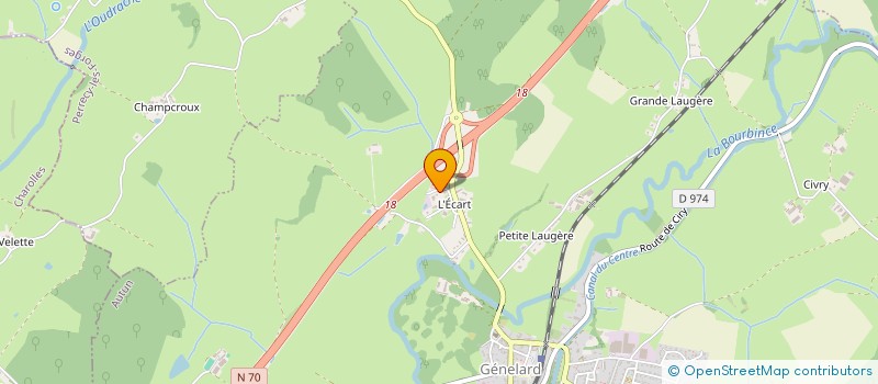 localisation de l'entreprise AD2A  GENELARD