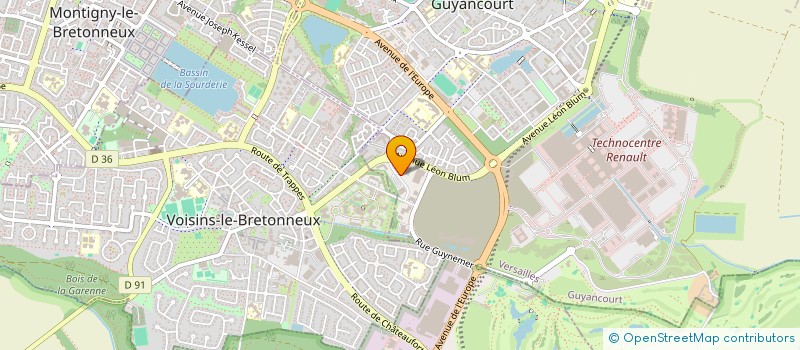 localisation de l'entreprise AD2G STUDIO  GUYANCOURT