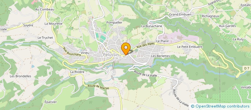 localisation de l'entreprise AD2I  PELUSSIN