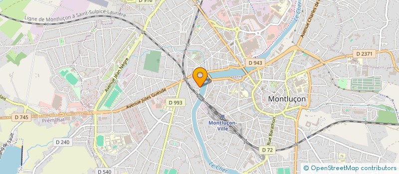 localisation de l'entreprise AD2L à MONTLUCON