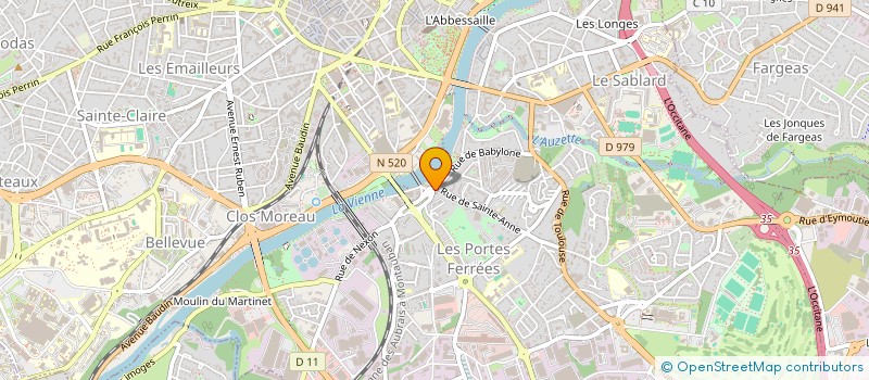 localisation de l'entreprise AD2N IMMO à LIMOGES