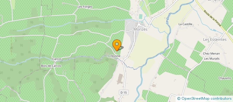 localisation de l'entreprise AD2P SAGNE  MORIZES