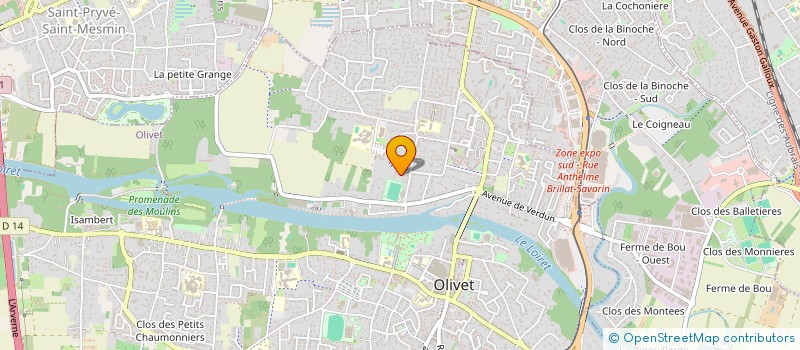 localisation de l'entreprise ADA 45 à OLIVET