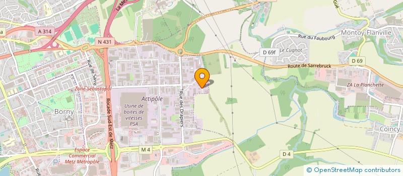 localisation de l'entreprise ADA  METZ