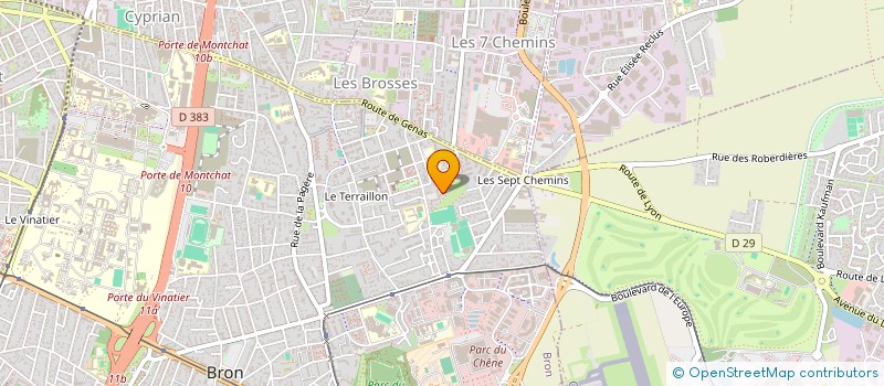 localisation de l'entreprise ADA à BRON