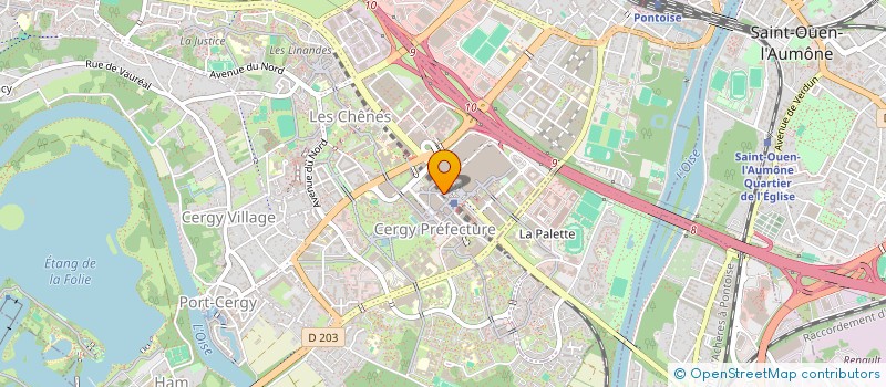 localisation de l'entreprise ADA à CERGY