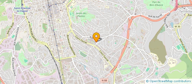 localisation de l'entreprise ADAC à SAINT-ETIENNE