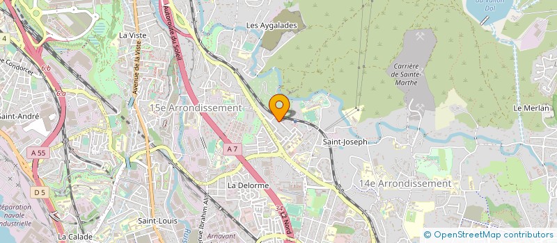 localisation de l'entreprise ADAC ASSO DEVEL ANIMA CASTELL à MARSEILLE