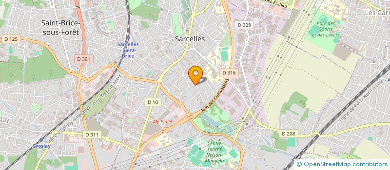 localisation de l'entreprise ADAC INVESTISSEMENT  SARCELLES