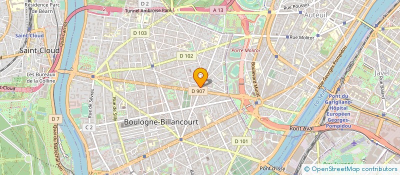 localisation de l'entreprise ADACA ASSOCIATION POUR LA DIFFUSION DE L'ART ET DE LA CULTURE LATINO-AMERICAINE à BOULOGNE-BILLANCOURT