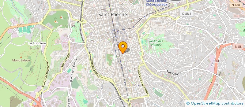 localisation de l'entreprise ADAF FORMATION à SAINT-ETIENNE