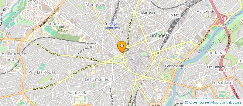 localisation de l'entreprise ADAGE à LIMOGES