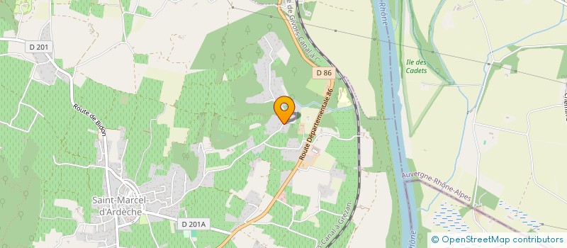 localisation de l'entreprise ADAGE  SAINT-MARCEL-D'ARDECHE