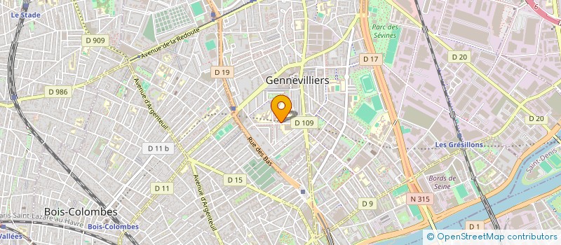 localisation de l'entreprise ADAGIO à GENNEVILLIERS