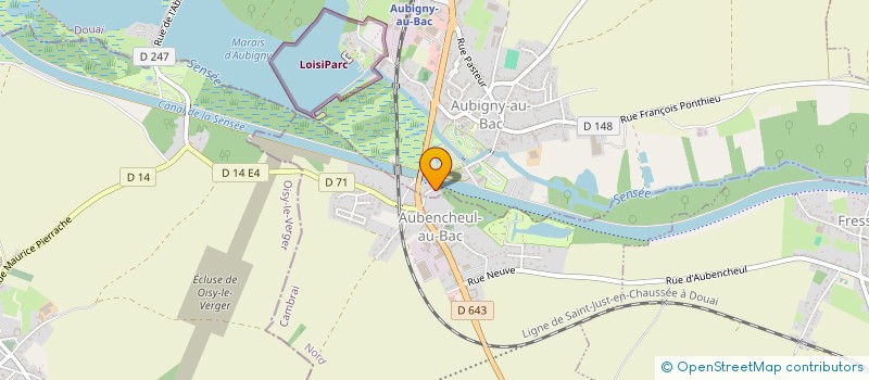 localisation de l'entreprise ADALOU 1112 à AUBIGNY-AU-BAC
