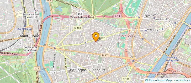 localisation de l'entreprise ADALTAS BUREAUX 2 à BOULOGNE-BILLANCOURT