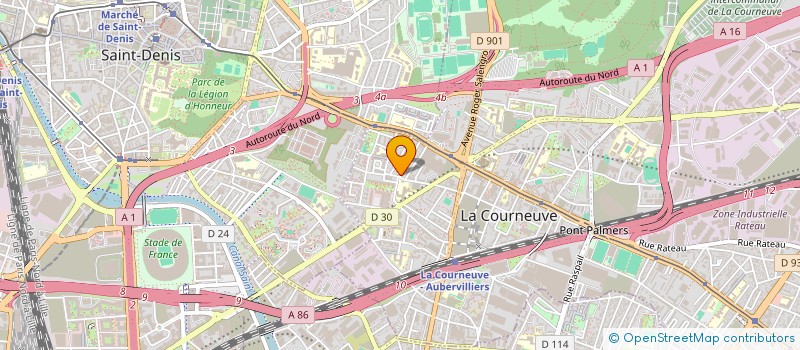 localisation de l'entreprise ADAM à LA COURNEUVE