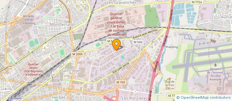 localisation de l'entreprise ADAM  CLERMONT-FERRAND