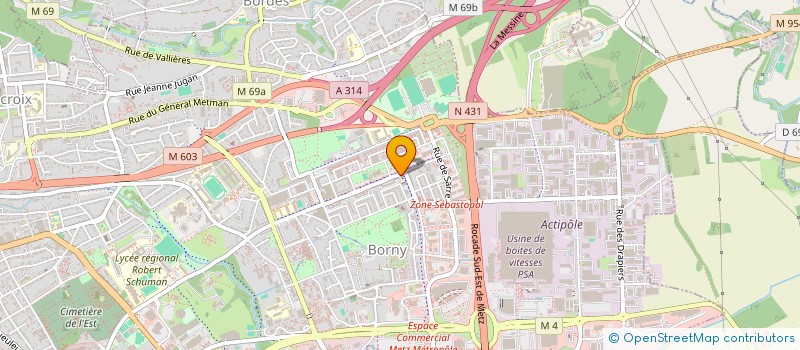 localisation de l'entreprise ADAM 57  METZ