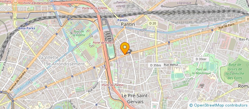 localisation de l'entreprise ADAM à PANTIN