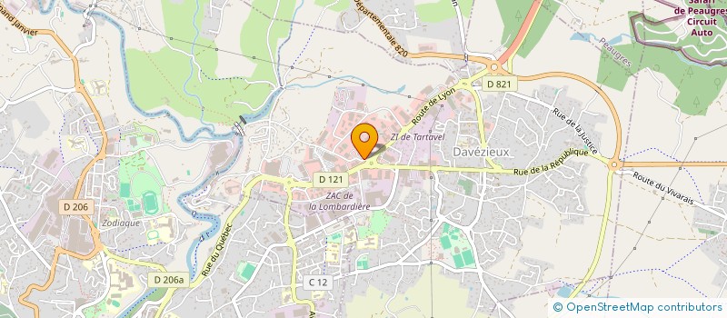 localisation de l'entreprise ADAM AUTO  DAVEZIEUX