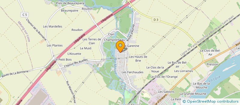 localisation de l'entreprise ADAM CERAMIQUE à MEUNG-SUR-LOIRE