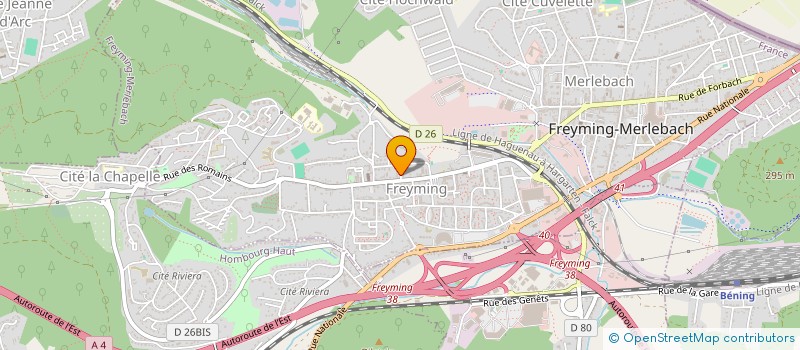 localisation de l'entreprise ADAM COIFF  FREYMING MERLEBACH