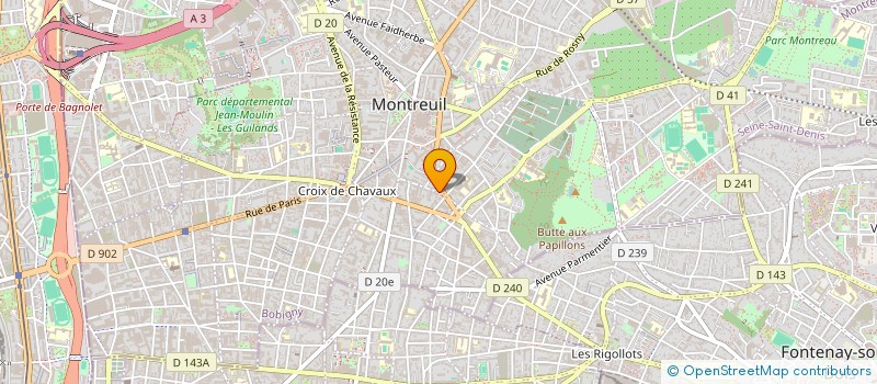 localisation de l'entreprise ADAM SERVICES à MONTREUIL