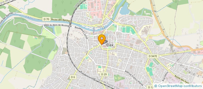 localisation de l'entreprise ADAM VOYAGES  DAX