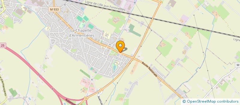 localisation de l'entreprise ADAMA MAISON INSPIREE à LA CHAPELLE D ARMENTIERES