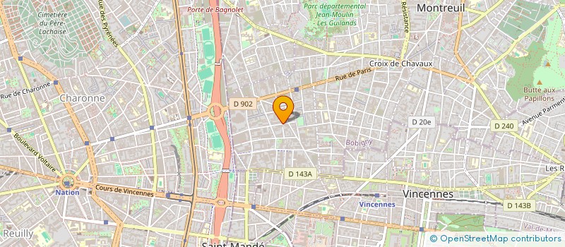 localisation de l'entreprise ADAMAO à MONTREUIL