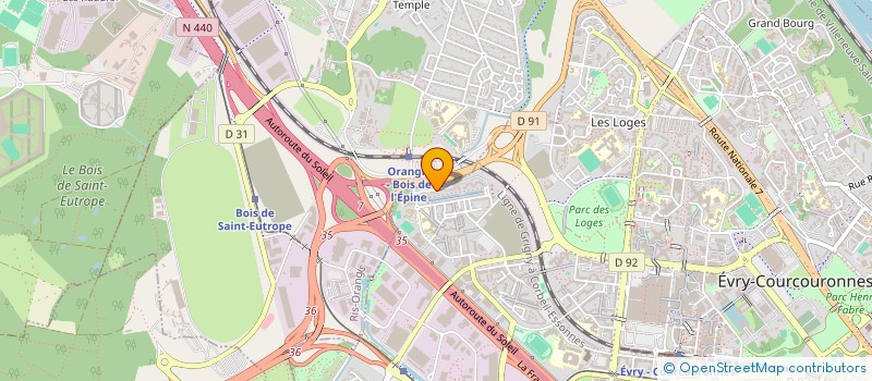 localisation de l'entreprise ADAMAS à EVRY-COURCOURONNES