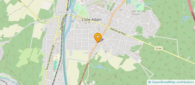 localisation de l'entreprise ADAMOISE DE TRAVAUX à L'ISLE-ADAM